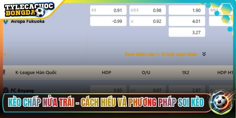 Kèo Chấp Nửa Trái
