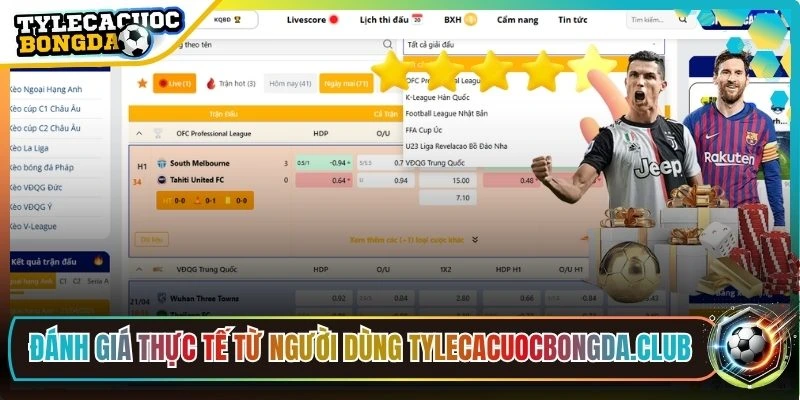 Đánh giá thực tế từ người dùng tylecacuocbongda.club